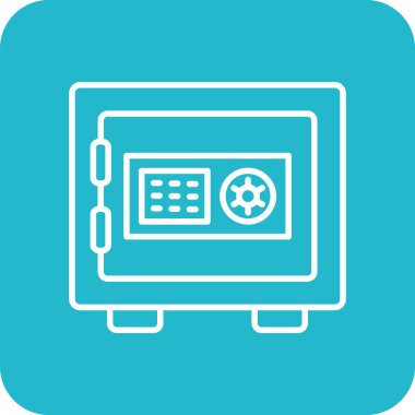 Güvenli Kutu vektör simgesi. Yazdırma, mobil ve web uygulamaları için kullanılabilir.