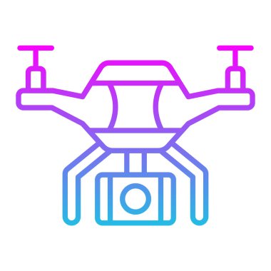 Drone vektör simgesi. Yazdırma, mobil ve web uygulamaları için kullanılabilir.