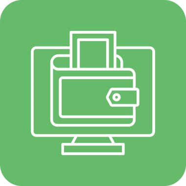 Dijital Cüzdan vektör simgesi. Yazdırma, mobil ve web uygulamaları için kullanılabilir.