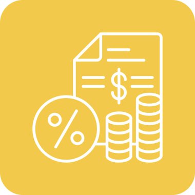 Faiz Oranı vektör simgesi. Yazdırma, mobil ve web uygulamaları için kullanılabilir.