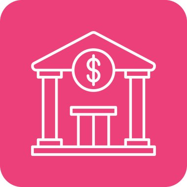 Banka vektör simgesi. Yazdırma, mobil ve web uygulamaları için kullanılabilir.