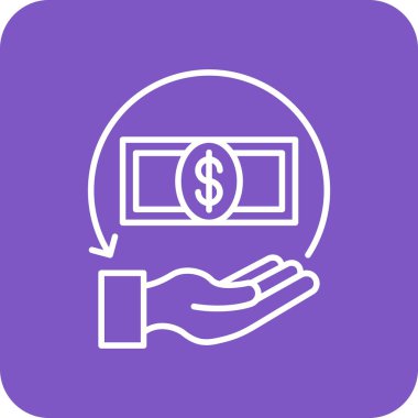 Vektör simgesini iade et. Yazdırma, mobil ve web uygulamaları için kullanılabilir.