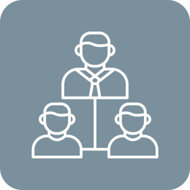 Yönetim vektör simgesi. Yazdırma, mobil ve web uygulamaları için kullanılabilir.