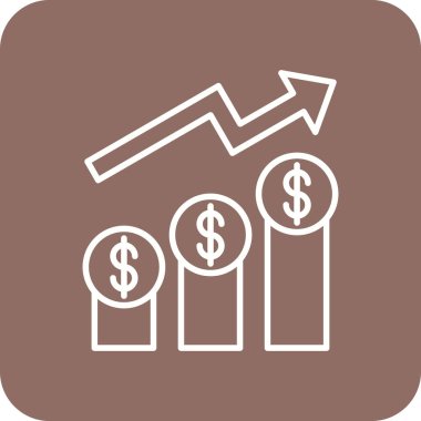 Kâr vektör simgesi. Yazdırma, mobil ve web uygulamaları için kullanılabilir.