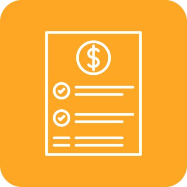 Bill vektör simgesi. Yazdırma, mobil ve web uygulamaları için kullanılabilir.