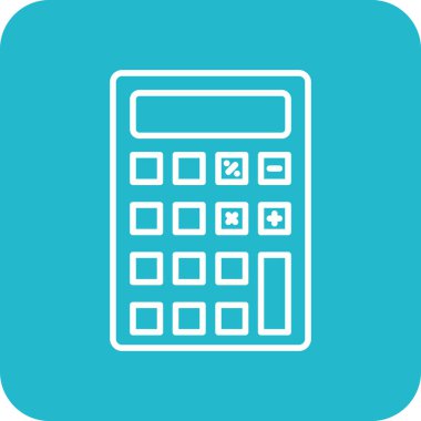 Hesap makinesi vektör simgesi. Yazdırma, mobil ve web uygulamaları için kullanılabilir.