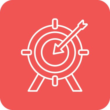 Hedef vektör simgesi. Yazdırma, mobil ve web uygulamaları için kullanılabilir.