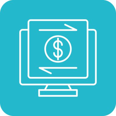 Çevrimiçi Aktarım vektör simgesi. Yazdırma, mobil ve web uygulamaları için kullanılabilir.