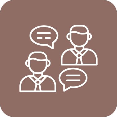 Konuşma vektör simgesi. Yazdırma, mobil ve web uygulamaları için kullanılabilir.