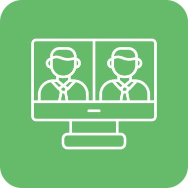 Video Arama vektör simgesi. Yazdırma, mobil ve web uygulamaları için kullanılabilir.