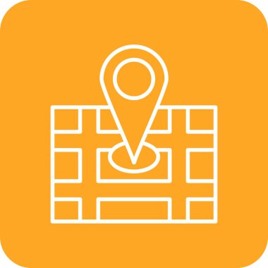 Yer belirleme vektör simgesi. Yazdırma, mobil ve web uygulamaları için kullanılabilir.