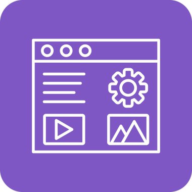 İçerik Yönetimi vektör simgesi. Yazdırma, mobil ve web uygulamaları için kullanılabilir.