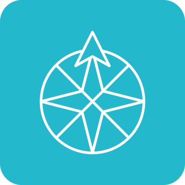 Kuzey vektör simgesi. Yazdırma, mobil ve web uygulamaları için kullanılabilir.