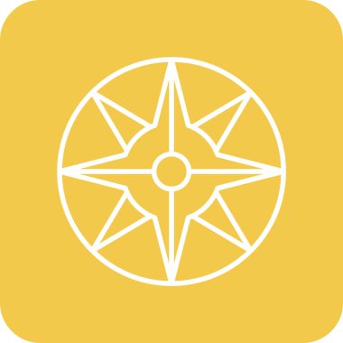 Pusula vektör simgesi. Yazdırma, mobil ve web uygulamaları için kullanılabilir.