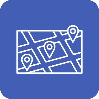 Vektör simgesini yerleştir. Yazdırma, mobil ve web uygulamaları için kullanılabilir.