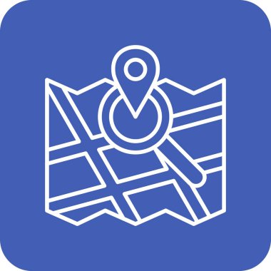 Harita Arama vektör simgesi. Yazdırma, mobil ve web uygulamaları için kullanılabilir.