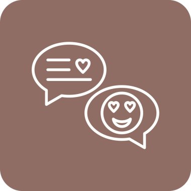 Sohbet vektörü simgesi. Yazdırma, mobil ve web uygulamaları için kullanılabilir.