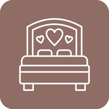 Yatak vektör simgesi. Yazdırma, mobil ve web uygulamaları için kullanılabilir.