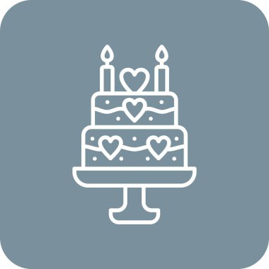 Kek vektör simgesi. Yazdırma, mobil ve web uygulamaları için kullanılabilir.