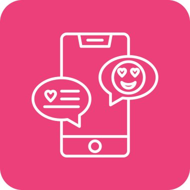 Mobil Sohbet vektör simgesi. Yazdırma, mobil ve web uygulamaları için kullanılabilir.