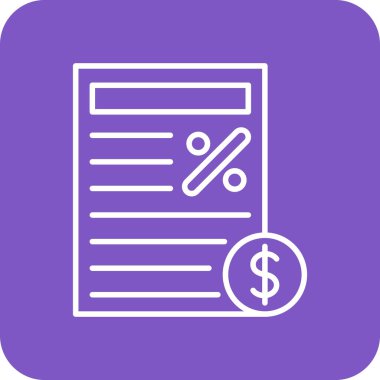 Vergilendirme vektör simgesi. Yazdırma, mobil ve web uygulamaları için kullanılabilir.