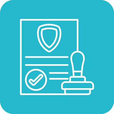 Onaylama vektör simgesi. Yazdırma, mobil ve web uygulamaları için kullanılabilir.