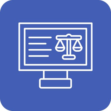 Online Court vektör simgesi. Yazdırma, mobil ve web uygulamaları için kullanılabilir.