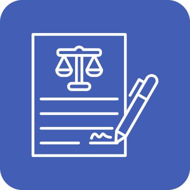 Kontrat vektör simgesi. Yazdırma, mobil ve web uygulamaları için kullanılabilir.