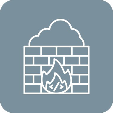 Brick Wall vektör simgesi. Yazdırma, mobil ve web uygulamaları için kullanılabilir.