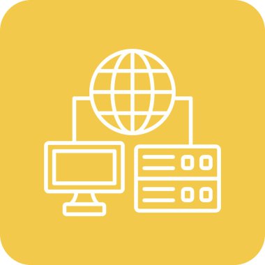 Ağ Sunucusu vektör simgesi. Yazdırma, mobil ve web uygulamaları için kullanılabilir.