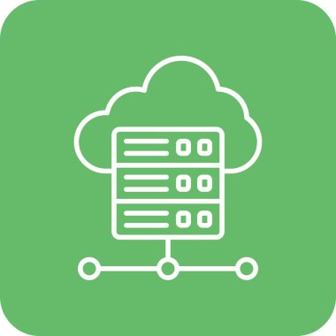 Bulut Sunucusu vektör simgesi. Yazdırma, mobil ve web uygulamaları için kullanılabilir.