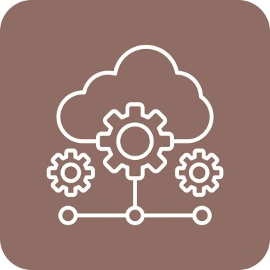 Saas vektör simgesi. Yazdırma, mobil ve web uygulamaları için kullanılabilir.