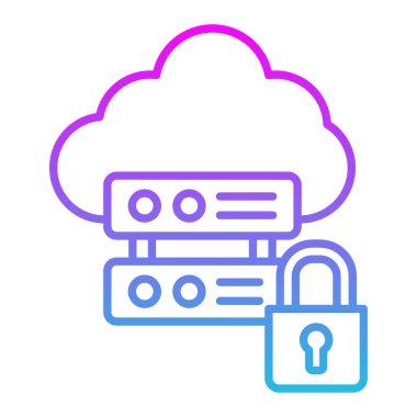 Veri Güvenlik vektör simgesi. Yazdırma, mobil ve web uygulamaları için kullanılabilir.