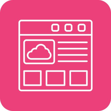 Web sitesi vektör simgesi. Yazdırma, mobil ve web uygulamaları için kullanılabilir.