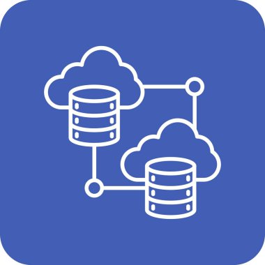 Bulut Depolama vektör simgesi. Yazdırma, mobil ve web uygulamaları için kullanılabilir.