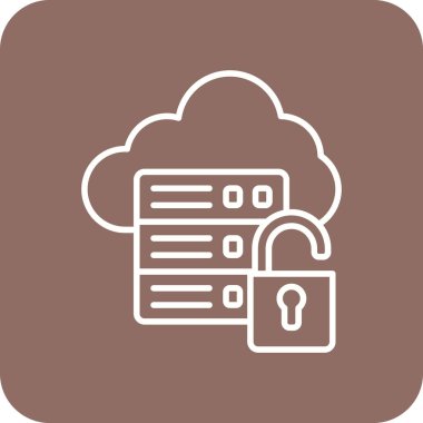 Güvenli olmayan sunucu vektör simgesi. Yazdırma, mobil ve web uygulamaları için kullanılabilir.