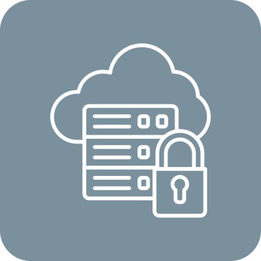 Güvenli Sunucu vektör simgesi. Yazdırma, mobil ve web uygulamaları için kullanılabilir.