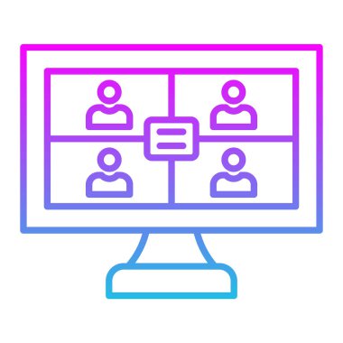 Video Arama vektör simgesi. Yazdırma, mobil ve web uygulamaları için kullanılabilir.