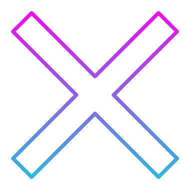 Vektör simgesi çapraz. Yazdırma, mobil ve web uygulamaları için kullanılabilir.