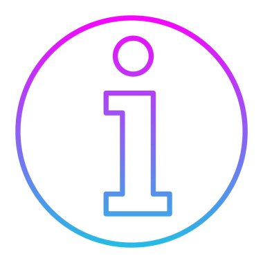 Bilgi vektör simgesi. Yazdırma, mobil ve web uygulamaları için kullanılabilir.