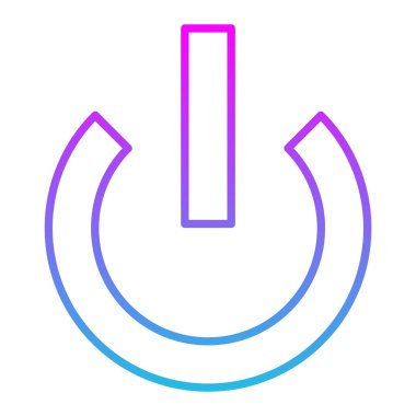 Güç vektör simgesinde. Yazdırma, mobil ve web uygulamaları için kullanılabilir.