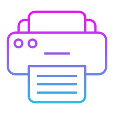 Yazıcı vektör simgesi. Yazdırma, mobil ve web uygulamaları için kullanılabilir.