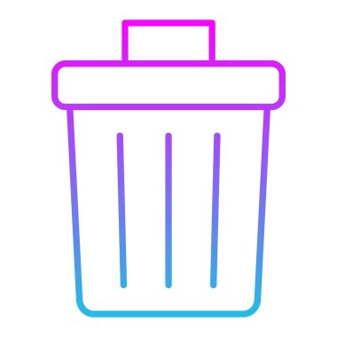 Çöp kutusu vektör simgesi. Yazdırma, mobil ve web uygulamaları için kullanılabilir.