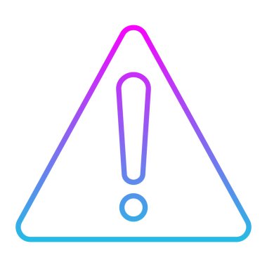 Uyarı vektör simgesi. Yazdırma, mobil ve web uygulamaları için kullanılabilir.