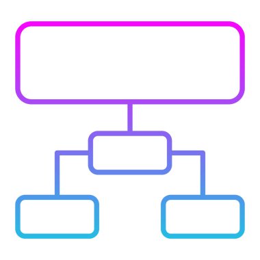 Hiyerarşik yapı vektör simgesi. Yazdırma, mobil ve web uygulamaları için kullanılabilir.