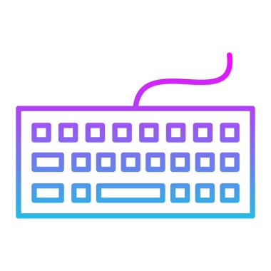 Klavye vektör simgesi. Yazdırma, mobil ve web uygulamaları için kullanılabilir.