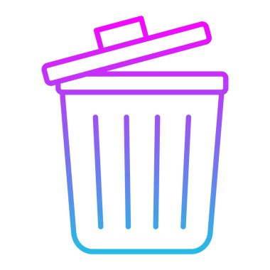 Çöp kutusu vektör simgesi. Yazdırma, mobil ve web uygulamaları için kullanılabilir.