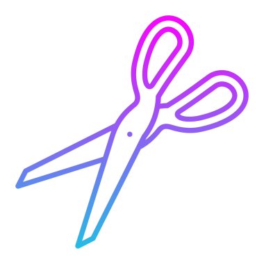 Makas vektör simgesi. Yazdırma, mobil ve web uygulamaları için kullanılabilir.