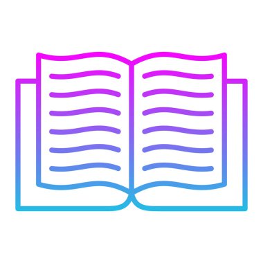 Kitap vektör simgesi. Yazdırma, mobil ve web uygulamaları için kullanılabilir.