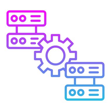 Veritabanı vektör simgesi. Yazdırma, mobil ve web uygulamaları için kullanılabilir.